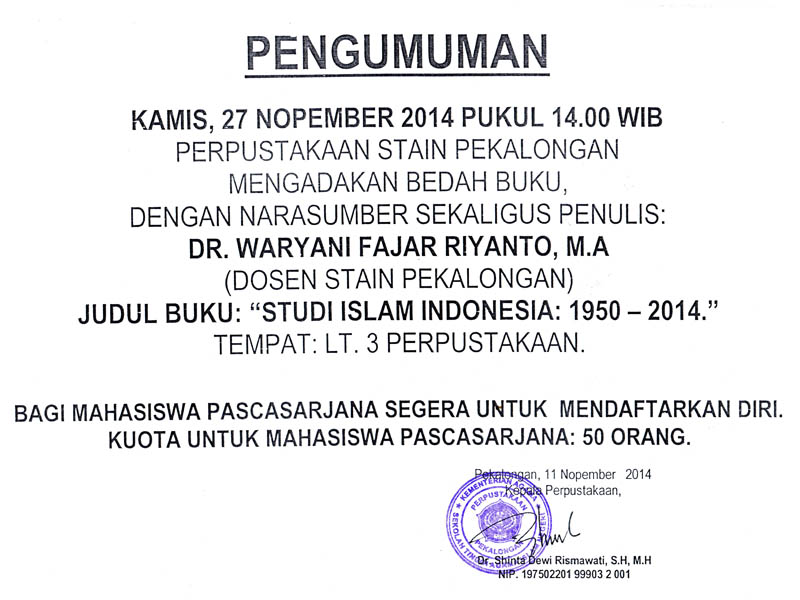 info bedah buku